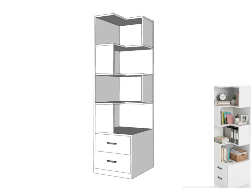 Kệ Sách Góc Tường – Thiết Kế Hiện Đại - Ảnh 2