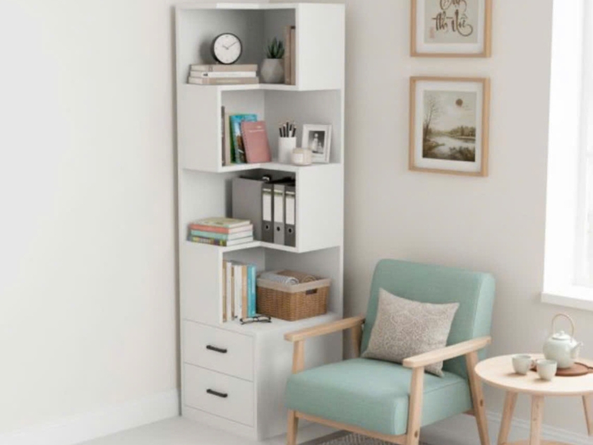 Kệ Sách Góc Tường – Thiết Kế Hiện Đại - Ảnh 4