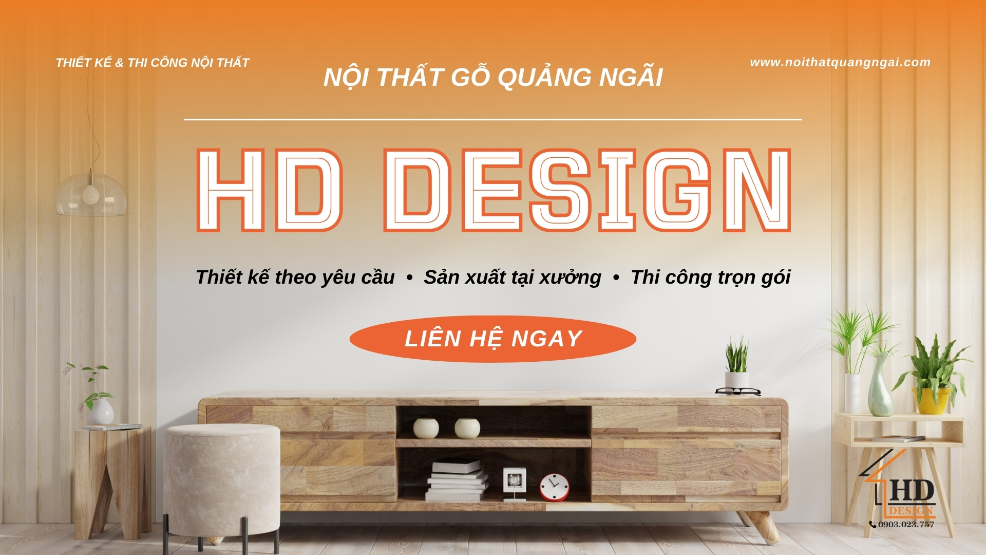 Đơn vị thiết kế, thi công nội thất Quảng Ngãi