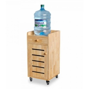 Tủ Để Bình Nước Di Động Gỗ Cao Su