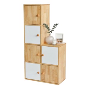 Tủ Trang Trí Ô Vuông Từ Gỗ Cao Su