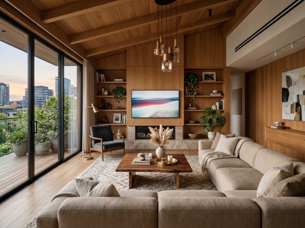 Nội Thất Phòng Khách Gỗ Hiện Đại
