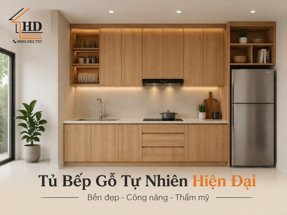 Tủ bếp gỗ hiện đại tại Quảng Ngãi