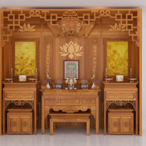 Phòng thờ gỗ tự nhiên
